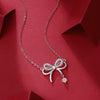 Elegant Ribbon Bow Pendant Necklace – Timeless Jewelry for Every Occasion