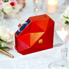 Red Heart Ring Box Gift For Her - w/ Red Heart Promise Open Adjustable Ring