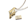 Personalized Love Letter Envelope Necklace With Rose Gift Box, Romantic Gift For Her, Love Gift