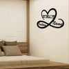 Custom Heart and Infinity Metal Wall Art – Personalized Decor for Endless Love