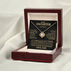 Beautiful Gift for Daughter From Dad "Never Forget That I Love You" Necklace Gift Set