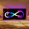 Romantic Infinity Love Mirror Light with Custom Names – Perfect for Couples
