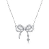 Elegant Ribbon Bow Pendant Necklace – Timeless Jewelry for Every Occasion