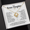 To My Bonus Daughter - We Are Family Forever - Love Knot Necklace Gift Set