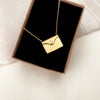 Customizable Envelope Necklace with Zircon Stone | Personalized Engraving Gift for Women, Teens, Girlfriends, Wife