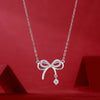 Elegant Ribbon Bow Pendant Necklace – Timeless Jewelry for Every Occasion