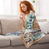 Personalized Blanket - I Love You To The Moon And Back - Christmas Gift Idea For Daughter