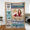 Personalized Blanket - I Love You To The Moon And Back - Christmas Gift Idea For Daughter