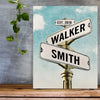 Personalized Name Vintage Street Sign Canvas Print 0.75'', Best Gift For Anniversary, Couple Gift, Christmas Gift