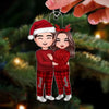 Christmas Doll Couple Standing, Personalized Acrylic Ornament, Christmas Gift Ideas For Couples