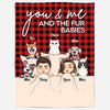 You & Me And The Dogs The Cats, Personalized Blanket, Christmas Gift Ideas For Couple, Dog & Cat Lovers