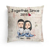 Personalized Pillow - Together Since - Gift For Couples, Husband, Wife, Boyfriend, Girlfriend
