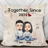 Personalized Pillow - Together Since - Gift For Couples, Husband, Wife, Boyfriend, Girlfriend