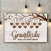 Personalized Canvas, Name Of Children, Anniversary Gift For Grandparents