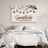 Personalized Canvas, Name Of Children, Anniversary Gift For Grandparents
