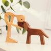 Personalized Custom Wooden Pet Carvings - The Love Between You And Your Fur-Friend - Gift For Pet Lovers - Wood Sculpture Table Ornaments, Carved Wood Decor