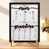 First Mom Now Grandma - Family Personalized Custom 2 Layered Wooden Plaque - House Warming Gift For Mom, Grandma