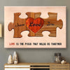 Personalized Couple Names Sign, Anniversary Gifts Idea for Him Her, Custom Heart Puzzle Pieces