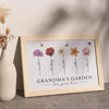 Grandma‘s Garden Love Grows Here Beautiful Birth Month Flower Gift For Grandma Mom Personalized Poster