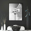 Personalized Family Names Date Of Birth Vintage Street Sign Frame Canvas, Street Signs Customized, Mother's Day Gift
