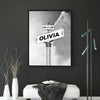 Personalized Family Names Date Of Birth Vintage Street Sign Frame Canvas, Street Signs Customized, Mother's Day Gift