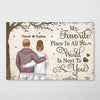 Couple Personalized Custom Horizontal Poster - My Favorite Place In All The World Is Next To You - Gift For Couples, Husband, Wife