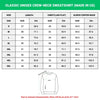 sweatshirt sizechart