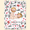 I Love You The Most - Personalized Couple Blanket