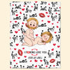 I Love You The Most - Personalized Couple Blanket