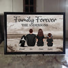 Custom Family Retro Vintage Beach Landscape Poster, Gift For Wife, Husband, Mom, Dad, Grandpa, Grandma