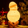 Custom Photo Engraved Night Light Snowman – A Personalized Glow for the Holidays