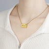 Custom Photo & Engraved Message Envelope Necklace – A Sentimental Keepsake