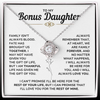 To My Bonus Daughter - We Are Family Forever - Love Knot Necklace Gift Set
