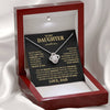 Beautiful Gift for Daughter From Dad "Never Forget That I Love You" Necklace Gift Set