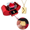 To My Love Necklace | Necklace With a Secret Message Real Rose | Gift Box Rose Flower