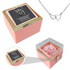 To My Love Necklace | Engraved Necklace With Real Rose | Gift Box Rose Flower