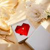 Red Heart Ring Box Gift For Her - w/ Red Heart Promise Open Adjustable Ring