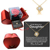 To My Daughter | Necklace With Eternal Rose | Forever Rose Apple Box