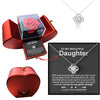 To My Daughter | Necklace With Eternal Rose | Forever Rose Apple Box
