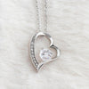 14K White Gold Necklace - Real Rose Gift Box - To My Love