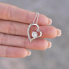 14K White Gold Necklace - Real Rose Gift Box - To My Love