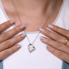 14K White Gold Necklace - Real Rose Gift Box - To My Love