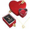 14K White Gold Necklace - Real Rose Gift Box - To My Love