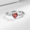 Red Heart Ring Box Gift For Her - w/ Red Heart Promise Open Adjustable Ring