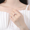 Red Heart Ring Box Gift For Her - w/ Red Heart Promise Open Adjustable Ring