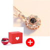 Love Heart Projection Necklace 100 Languages | Necklace With Eternal Rose Box | Valentines Surprise Gift