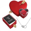 Engraved Heart Necklace - With Real Rose - To My Mother