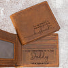 Father's Day Gifts From Wife - Having You As A Dad - Personalized Leather Wallet