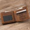 Father's Day Gifts From Wife - Having You As A Dad - Personalized Leather Wallet