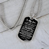 To My Son From Dad | Follow Your Dreams | Dog Tag Necklace Military Ball Chain